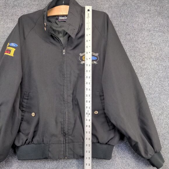 King Louie Men's UAW Chicago Stamping Full Zip Jacket Black Medium Vintage Union - Picture 13 of 15